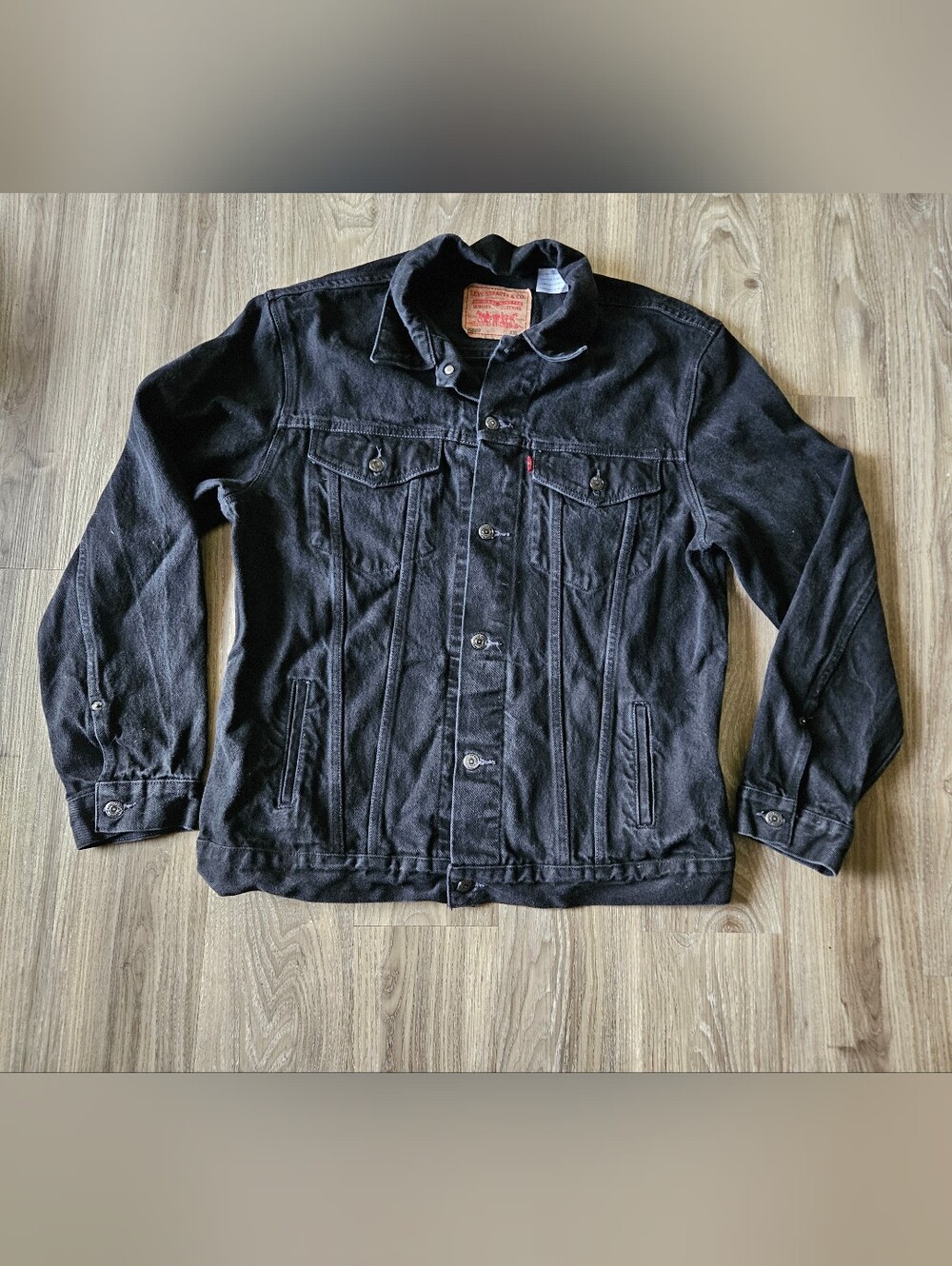 Classic Levi's Trucker Jacket - Solid Black Men's XXL